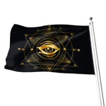 Geometric Eye of Providence Print Flag