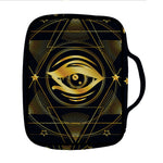 Geometric Eye of Providence Print Front Pocket Bible Bag