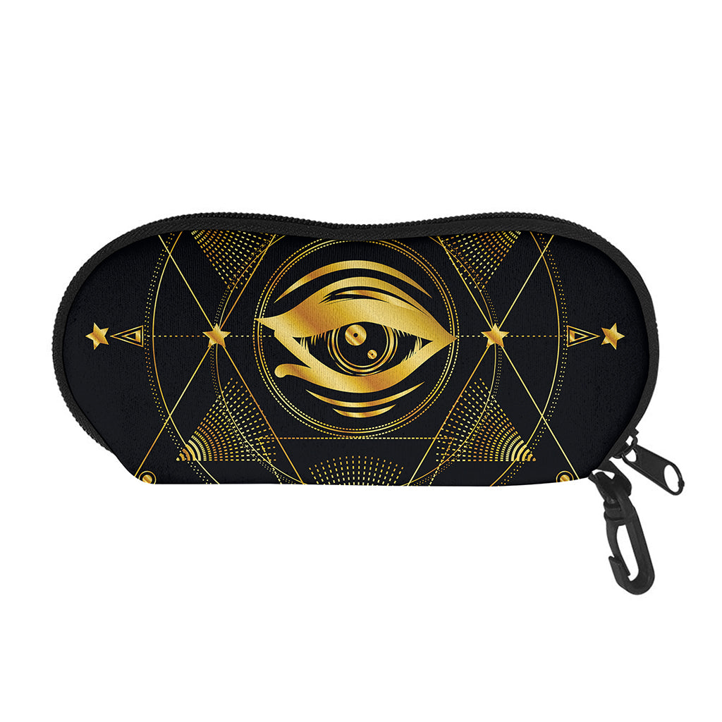Geometric Eye of Providence Print Glasses Case