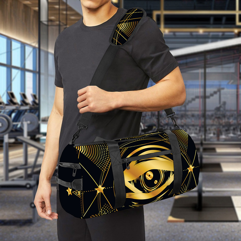 Geometric Eye of Providence Print Gym Bag
