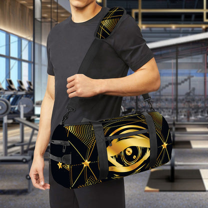 Geometric Eye of Providence Print Gym Bag