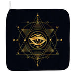 Geometric Eye of Providence Print Hand Towel