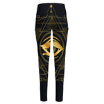 Geometric Eye of Providence Print High-Waisted Pocket Leggings