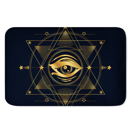 Geometric Eye of Providence Print Indoor Door Mat