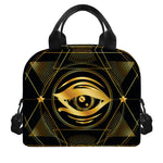 Geometric Eye of Providence Print Insulated Lunch Bag