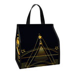 Geometric Eye of Providence Print Insulated Lunch Tote