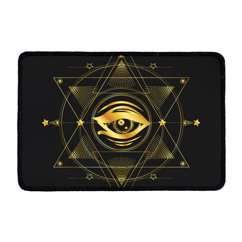 Geometric Eye of Providence Print Kitchen Mat