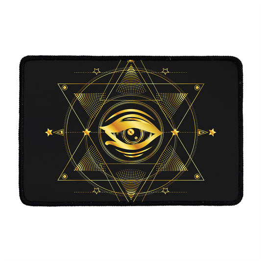 Geometric Eye of Providence Print Kitchen Mat