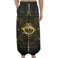 Geometric Eye of Providence Print Lantern Pants