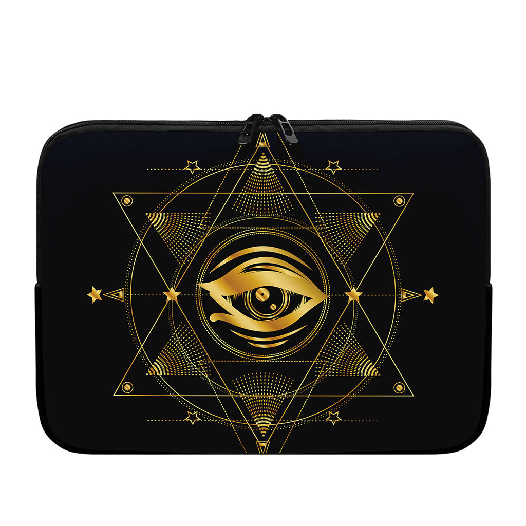 Geometric Eye of Providence Print Laptop Sleeve