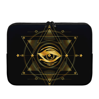 Geometric Eye of Providence Print Laptop Sleeve