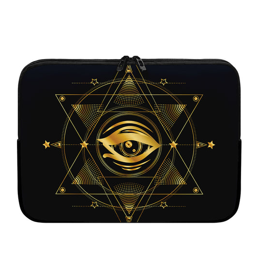 Geometric Eye of Providence Print Laptop Sleeve