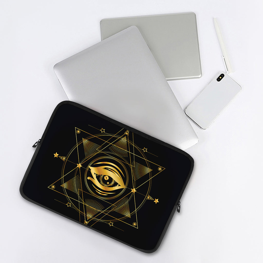 Geometric Eye of Providence Print Laptop Sleeve