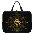 Geometric Eye of Providence Print Laptop Sleeve With Handle