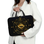 Geometric Eye of Providence Print Laptop Sleeve With Handle