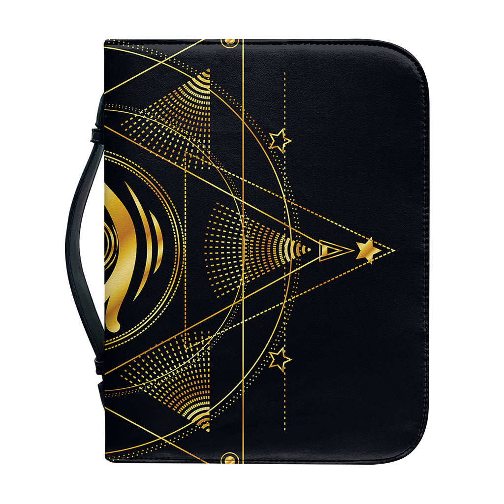 Geometric Eye of Providence Print Leather Bible Cover