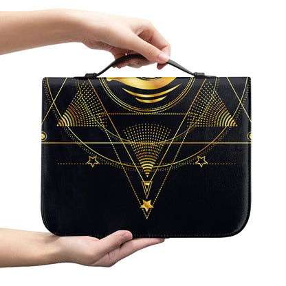 Geometric Eye of Providence Print Leather Bible Cover