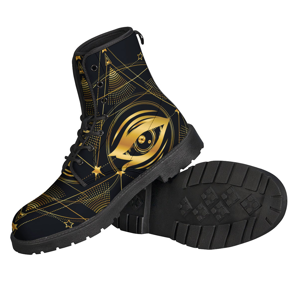 Geometric Eye of Providence Print Backpack