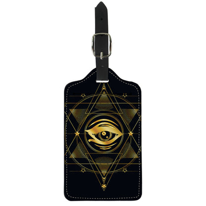 Geometric Eye of Providence Print Luggage Tag