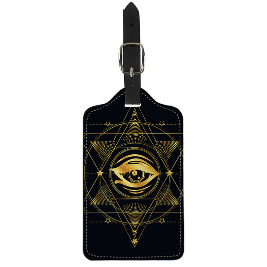 Geometric Eye of Providence Print Luggage Tag
