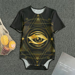Geometric Eye of Providence Print Men's Bodysuit