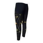 Geometric Eye of Providence Print Men's Compression Pants