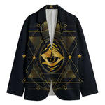 Geometric Eye of Providence Print Men's Cotton Blazer