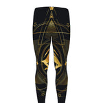 Geometric Eye of Providence Print Men's leggings