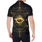 Geometric Eye of Providence Print Men's Shirt