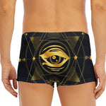 Geometric Eye of Providence Print Men's Short Boxer Briefs