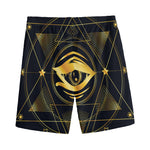 Geometric Eye of Providence Print Men's Sports Shorts
