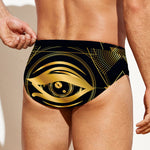 Geometric Eye of Providence Print Men's Swim Briefs