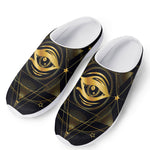 Geometric Eye of Providence Print Mesh Casual Shoes