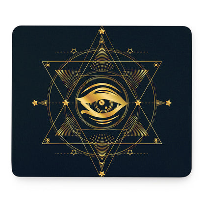 Geometric Eye of Providence Print Mouse Pad