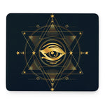 Geometric Eye of Providence Print Mouse Pad