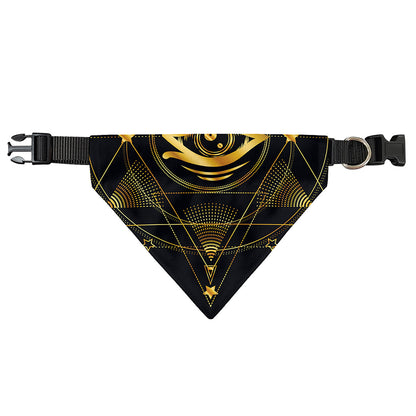 Geometric Eye of Providence Print Over The Collar Dog Bandana