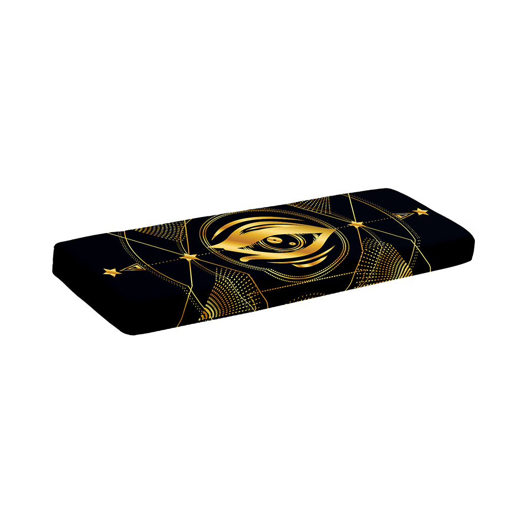 Geometric Eye of Providence Print Piano Keyboard Cover