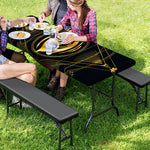 Geometric Eye of Providence Print Picnic Table Cover