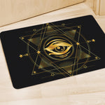 Geometric Eye of Providence Print Polyester Doormat