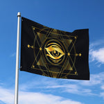 Geometric Eye of Providence Print Polyester Flag
