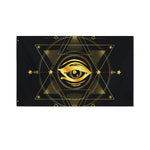 Geometric Eye of Providence Print Polyester Flag
