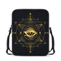 Geometric Eye of Providence Print Rectangular Crossbody Bag