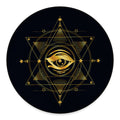 Geometric Eye of Providence Print Round Floor Mat