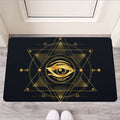 Geometric Eye of Providence Print Rubber Doormat