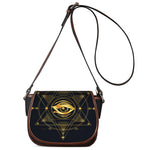 Geometric Eye of Providence Print Saddle Bag