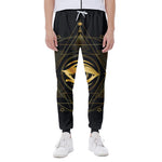 Geometric Eye of Providence Print Scuba Joggers