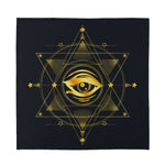 Geometric Eye of Providence Print Silk Bandana