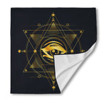 Geometric Eye of Providence Print Silk Bandana