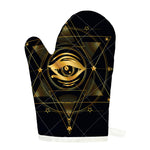 Geometric Eye of Providence Print Single Oven Mitt