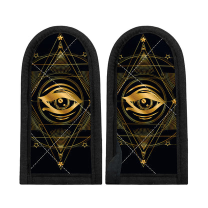 Geometric Eye of Providence Print Skillet Handle Cover